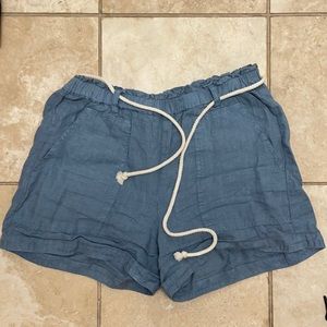 Lou and Grey blue linen shorts